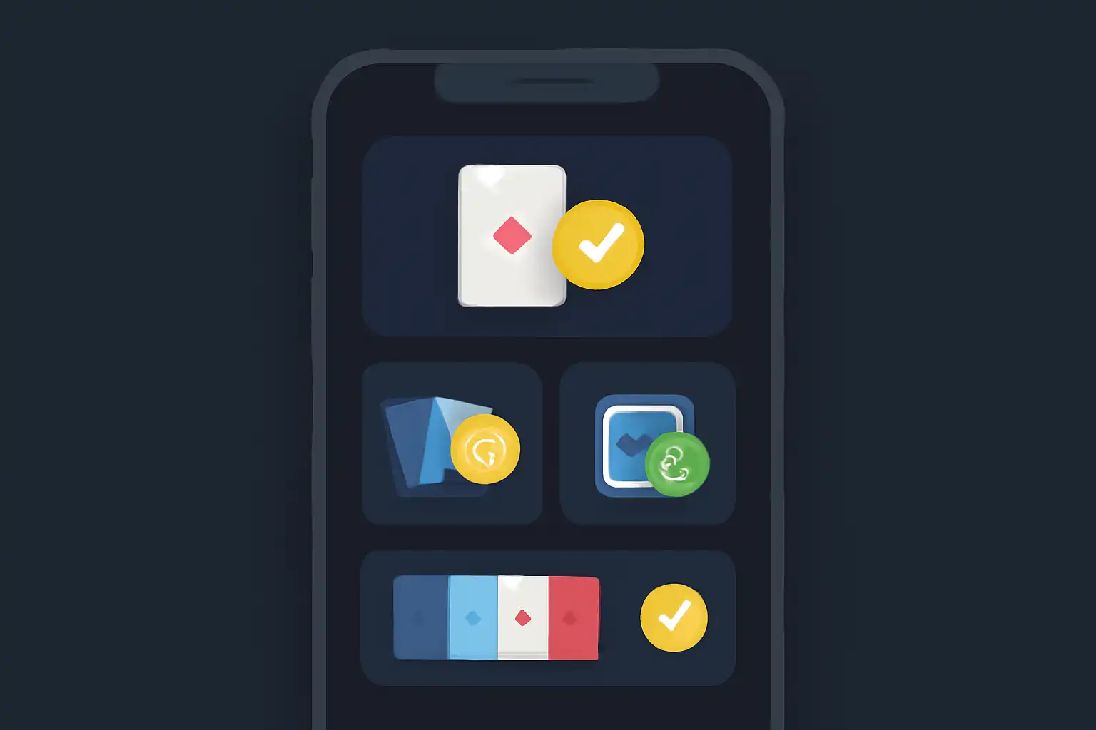 Detail screen: basic rules, mobile screen, Top Rummy