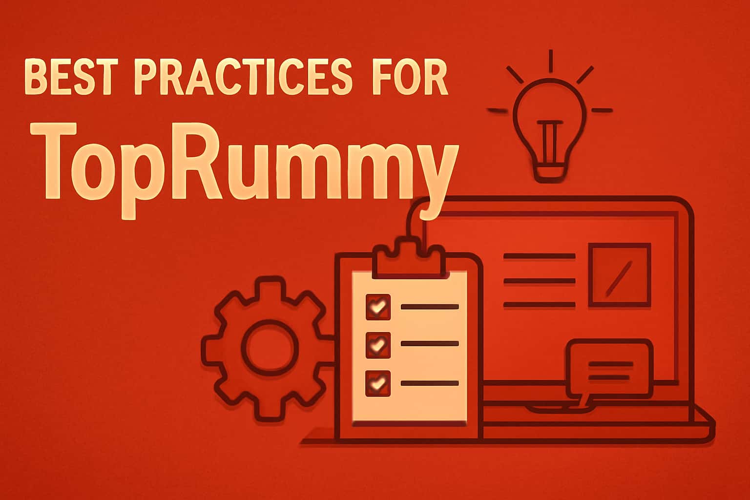 An informative visual representation of best practices tailored for users of TopRummy.