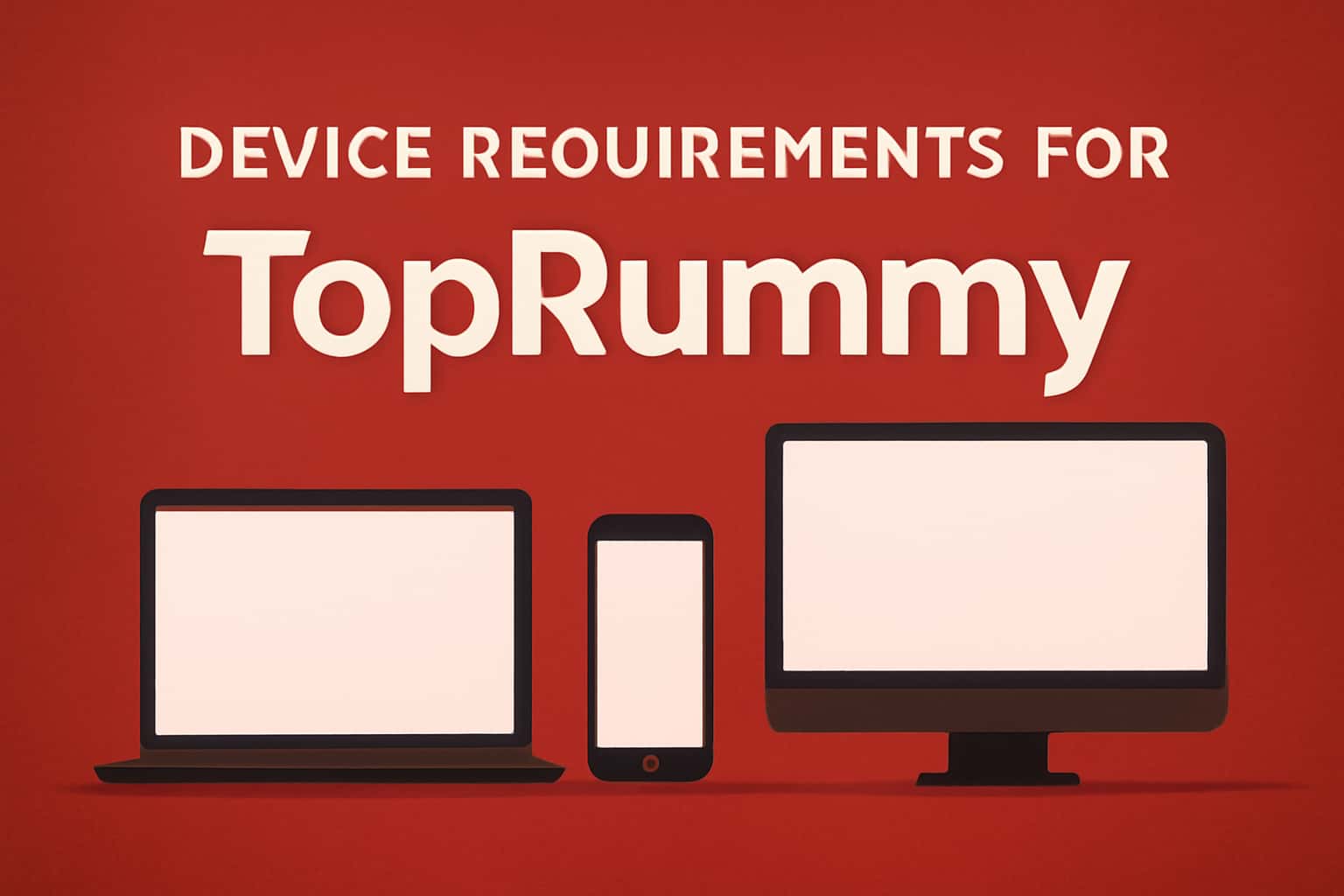 An informative visual representation of device requirements for TopRummy.
