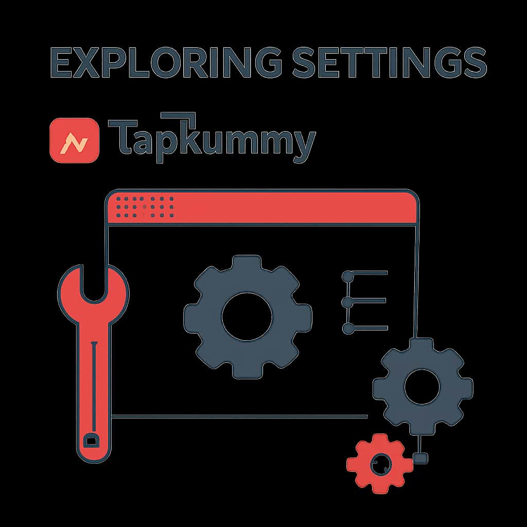 A diagram illustrating the various settings options available in TopRummy.