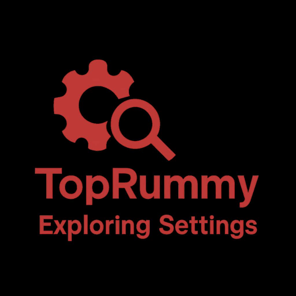A badge icon representing the settings exploration for TopRummy.