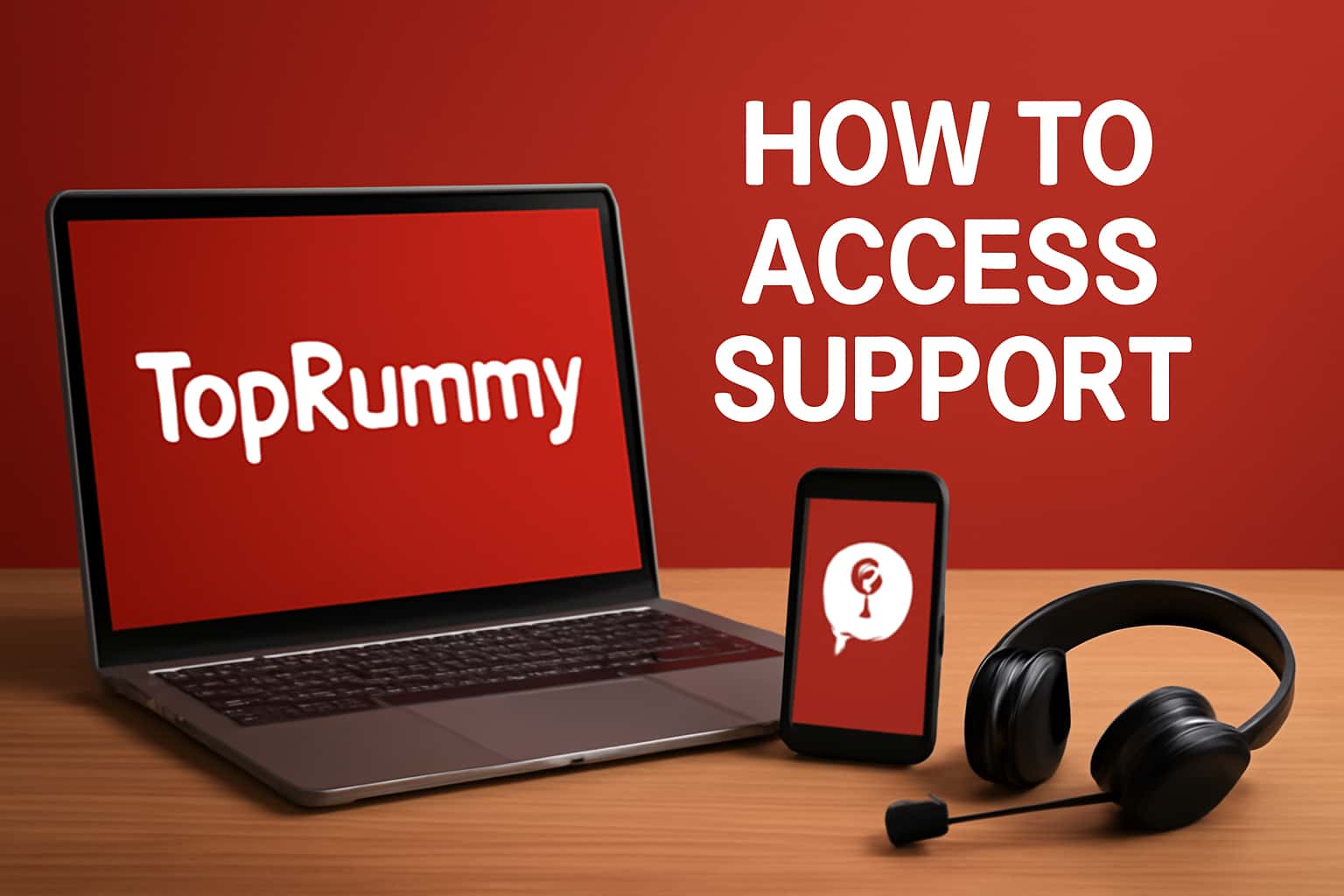 Illustrative support guide for TopRummy access.