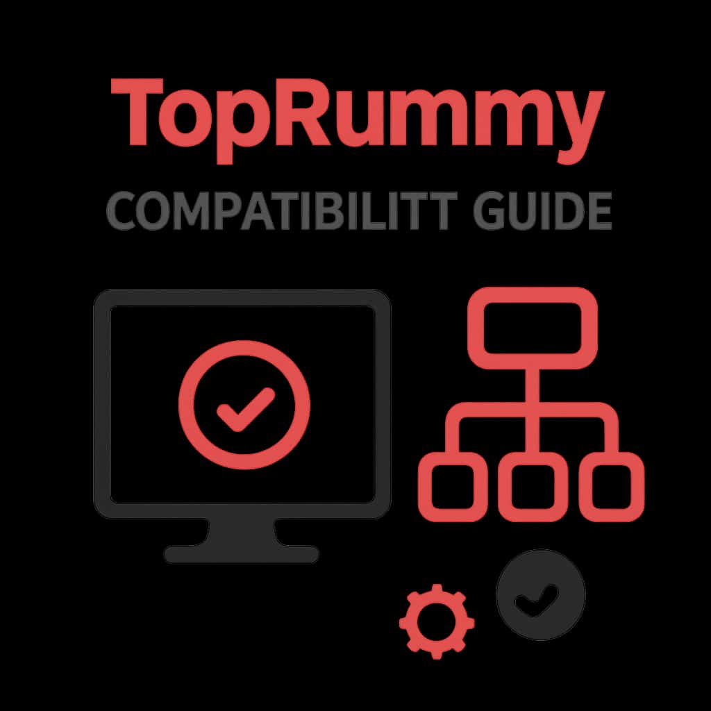 A diagram detailing device compatibility for TopRummy.