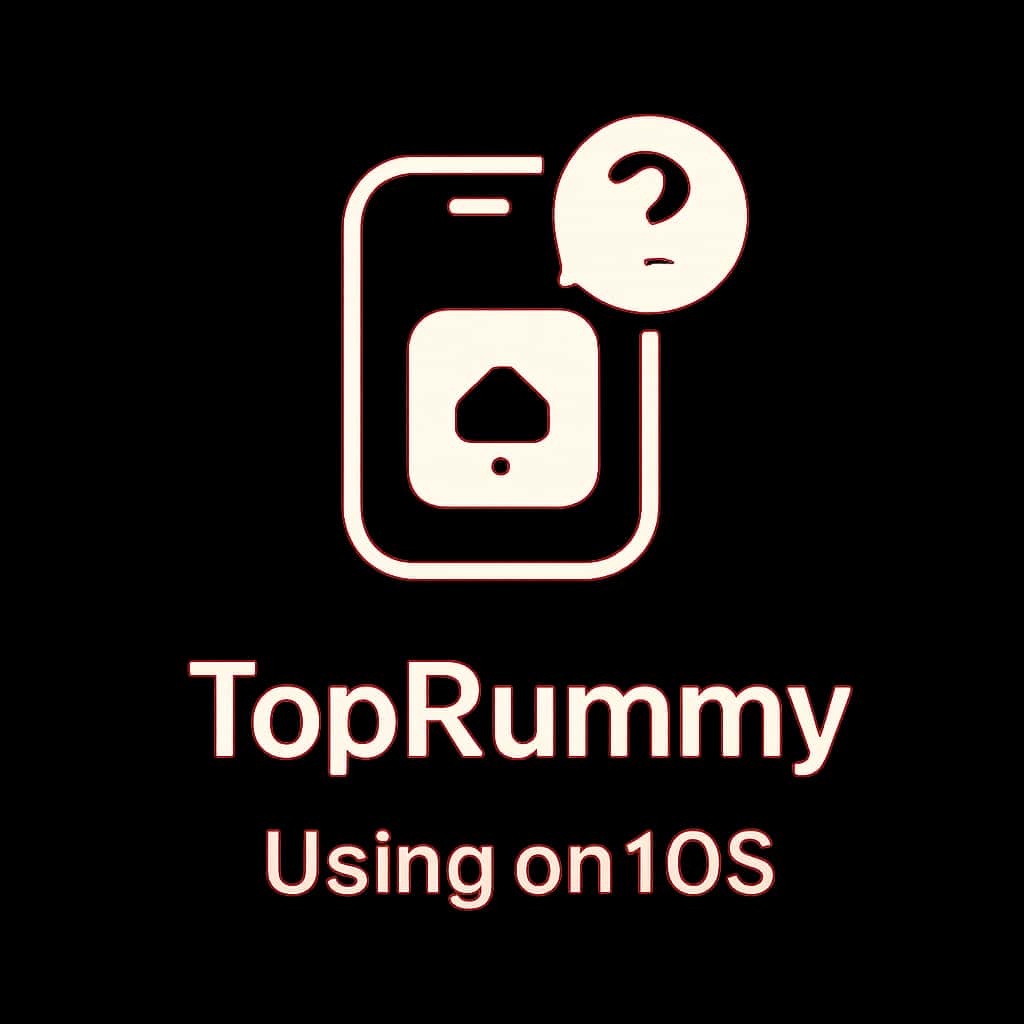 A badge representing TopRummy as a guide for iOS users.
